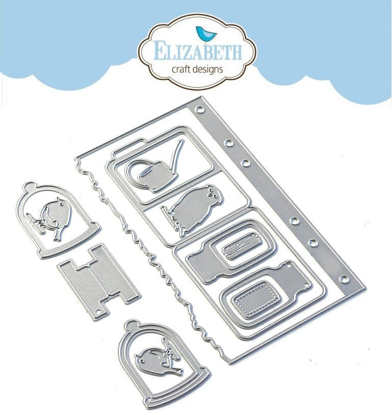 Elizabeth Craft Planner Sidekick Essentials 17 Juego de troqueles para carpetas de ventanas